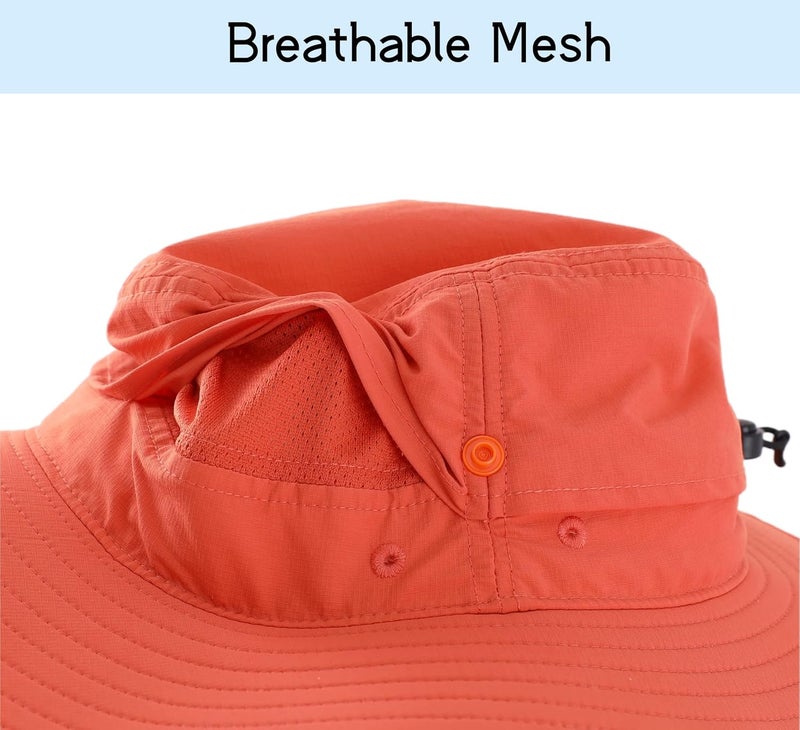 Connectyle Sun Hat for Men Women Outdoor UV Protection Safari Hat for Fishing Hiking Gardening Breathable Cowboy Hat UPF50 - Image 5